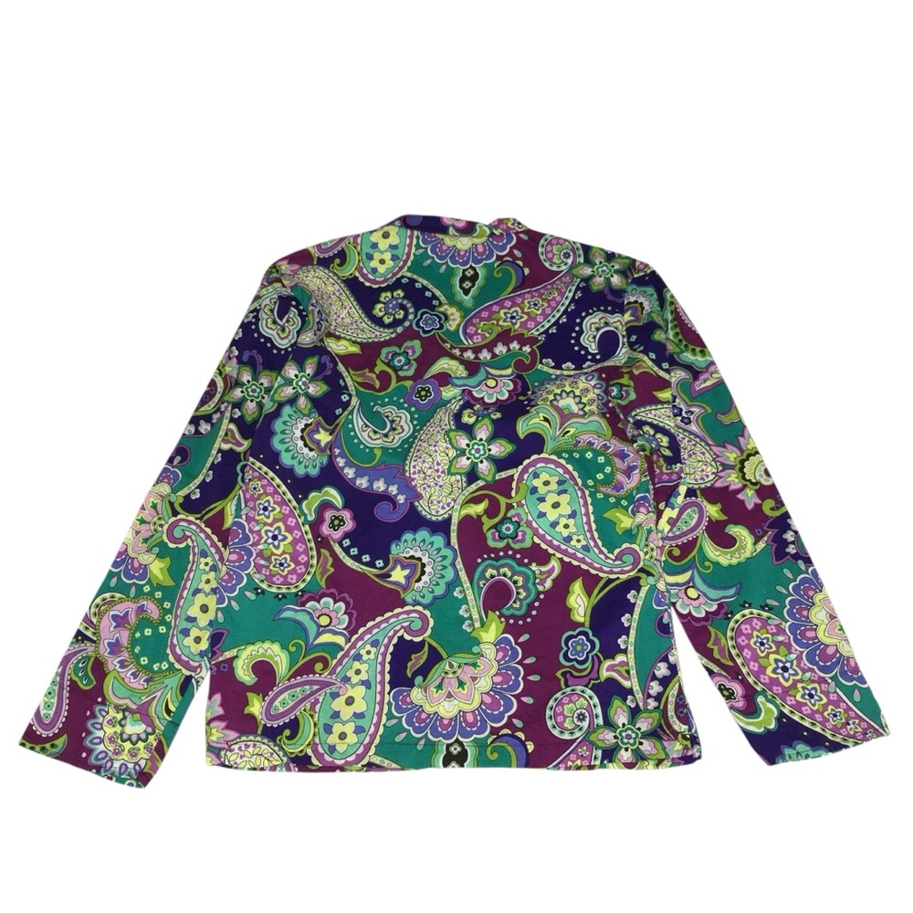 Vera Bradley Colorful Paisley Lightweight Button Up Cotton Shirt - Women’s Small - Picture 9 of 13